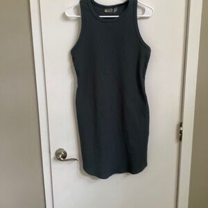Zella Ribbed Athleisure Dress - Teal, Size M